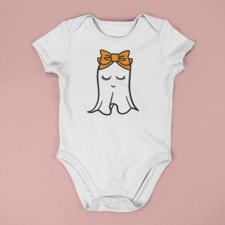 baby onesie mockup lying on a flat surface a15264