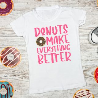 Donuts make evrythign better pink scaled